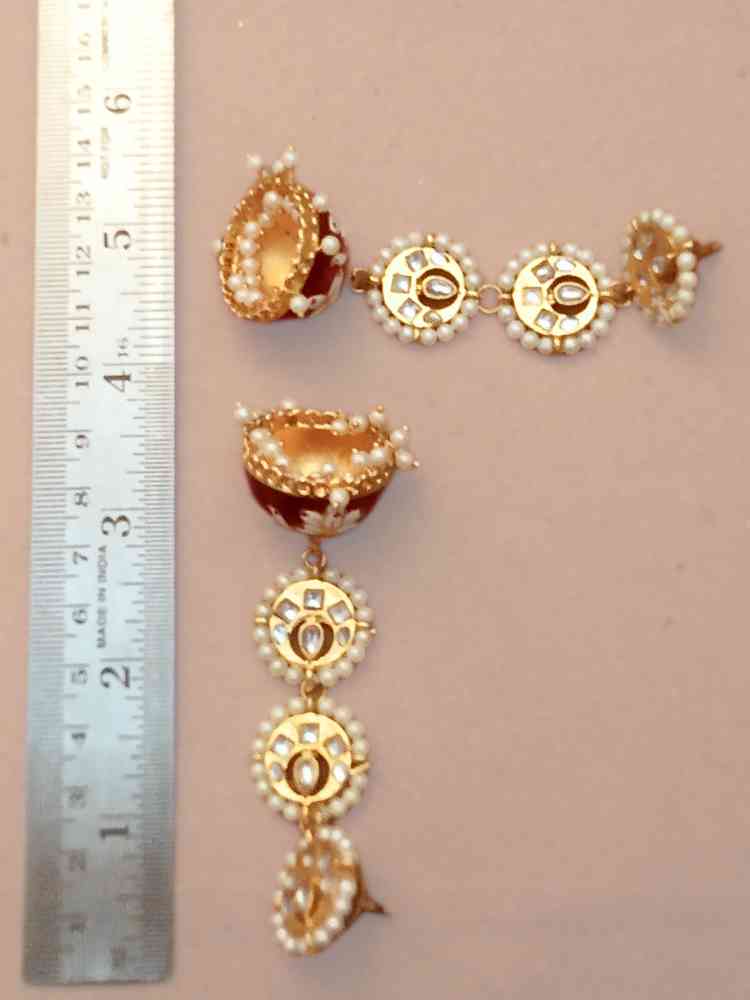 RESHMA RED LONG JHUMKAS