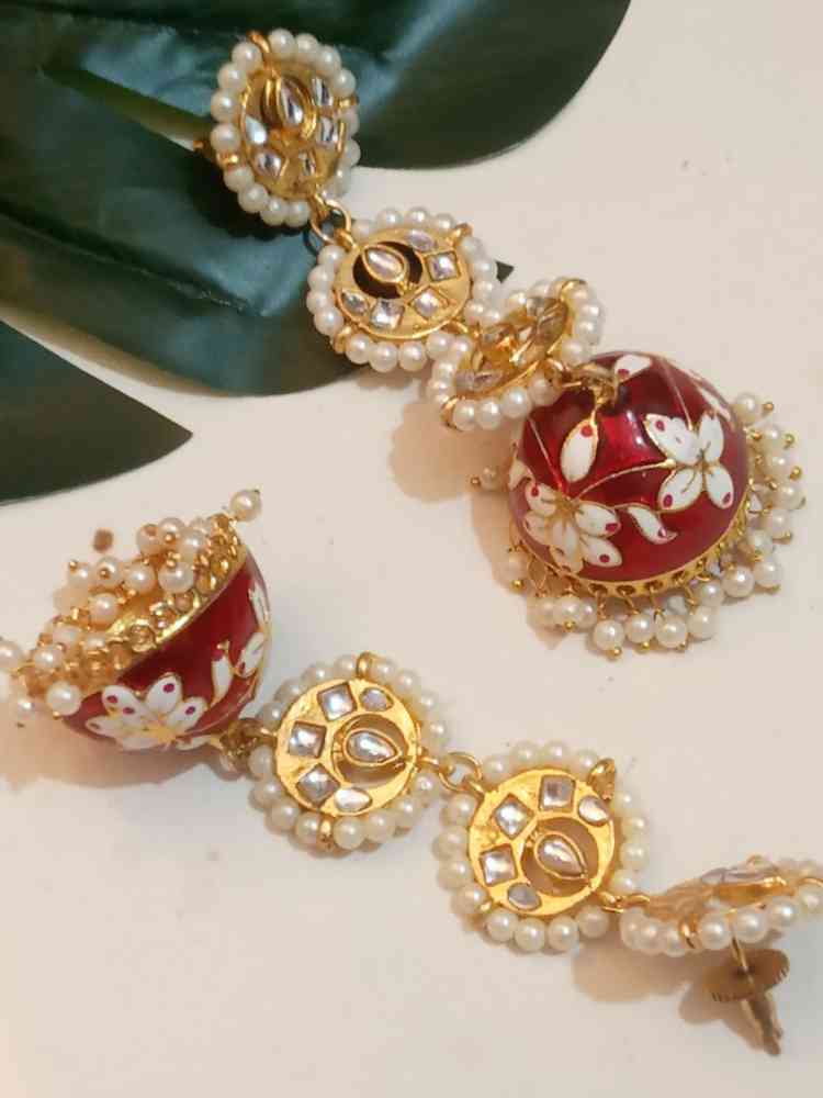 RESHMA RED LONG JHUMKAS