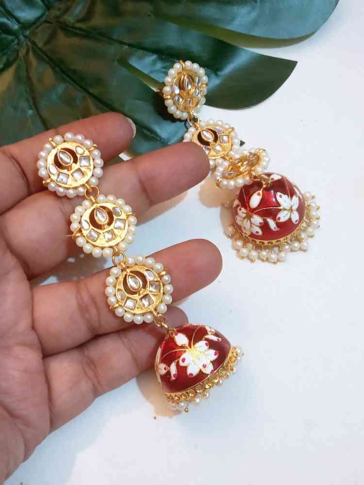 RESHMA RED LONG JHUMKAS