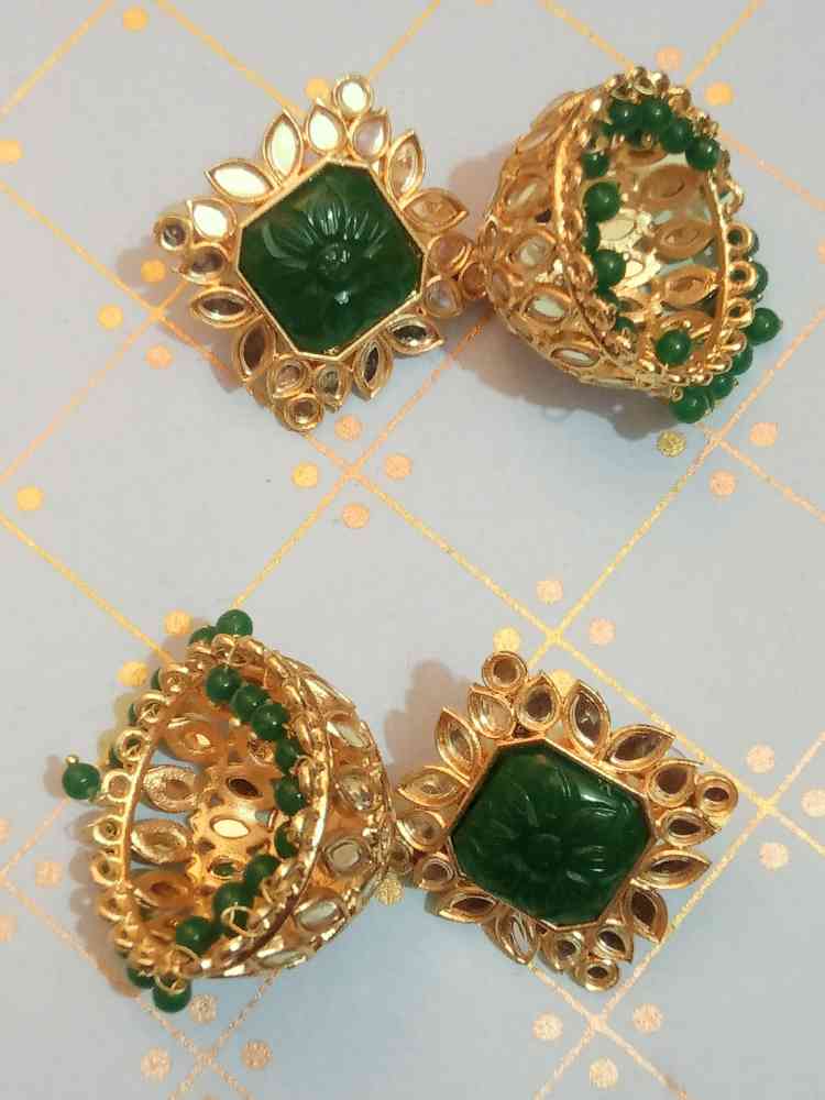ABERAA GREEN JHUMKAS