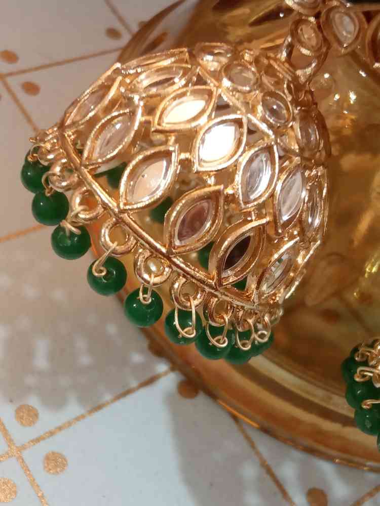 ABERAA GREEN JHUMKAS