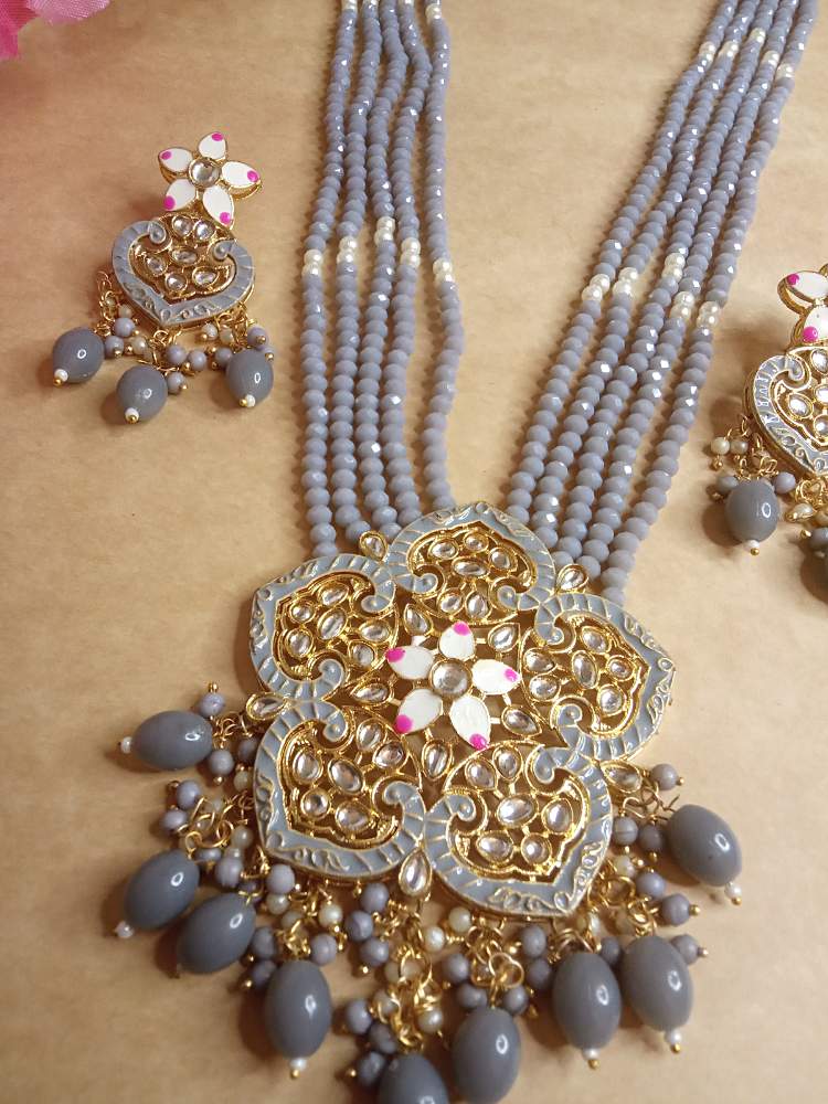 DEEPSHIKHAA GREY JEWELLERY SET
