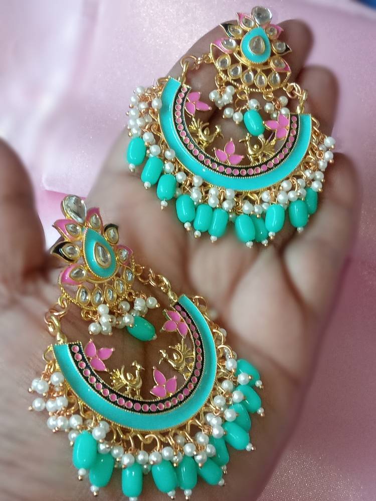VASANTTILIKA RAMA-GREEN CHANDBALI DANGLERS