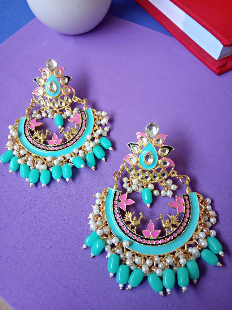 VASANTTILIKA RAMA-GREEN CHANDBALI DANGLERS