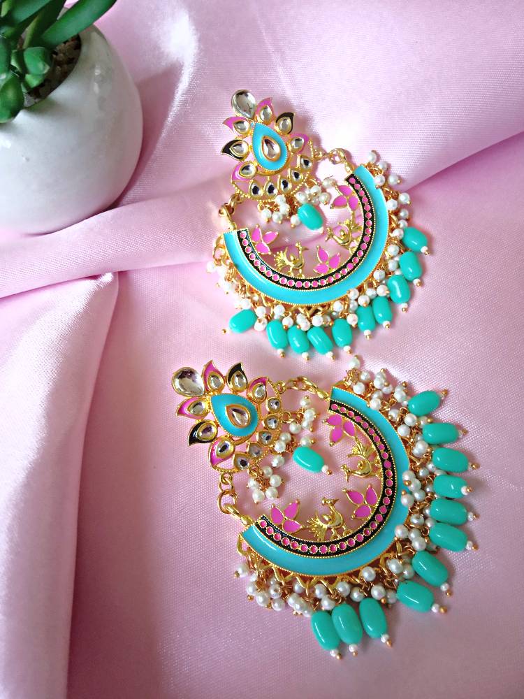 VASANTTILIKA RAMA-GREEN CHANDBALI DANGLERS