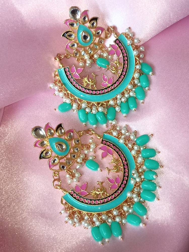 VASANTTILIKA RAMA-GREEN CHANDBALI DANGLERS