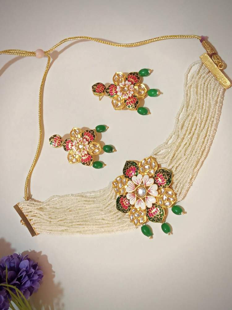 RATI RED GREEN JEWELLERY SET