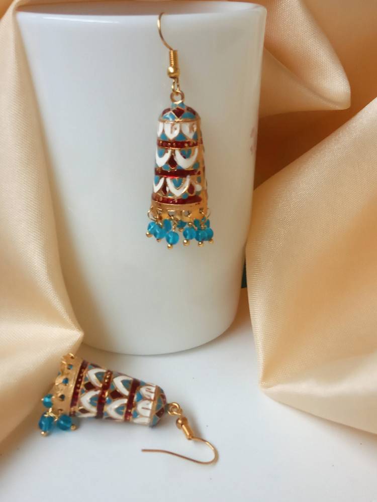 AADYAA BLUE MINI JHUMKIS
