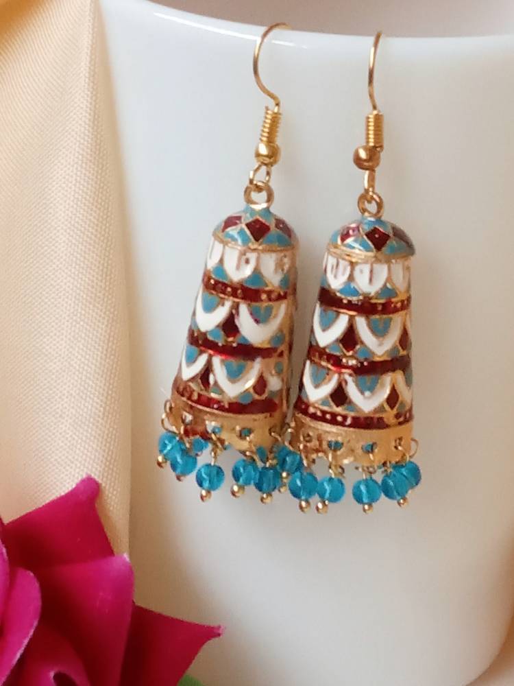 AADYAA BLUE MINI JHUMKIS