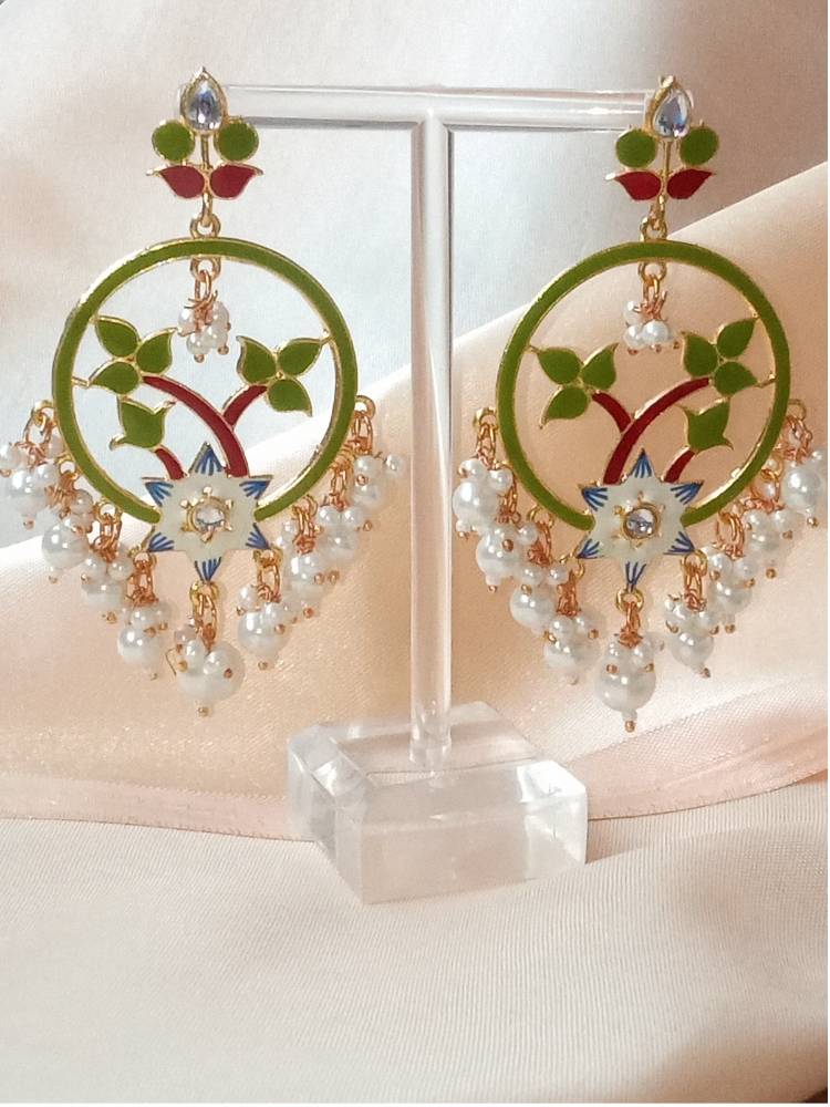 BAHAARAA GREEN RED DANGLERS