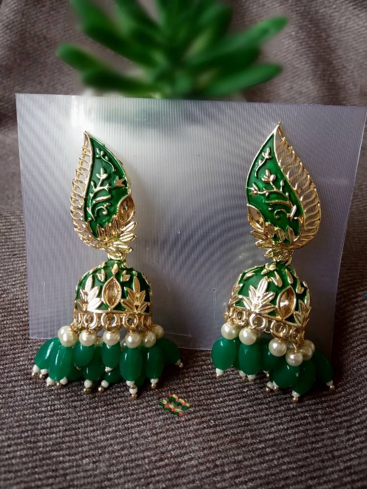 NIRJA GREEN JHUMKAS