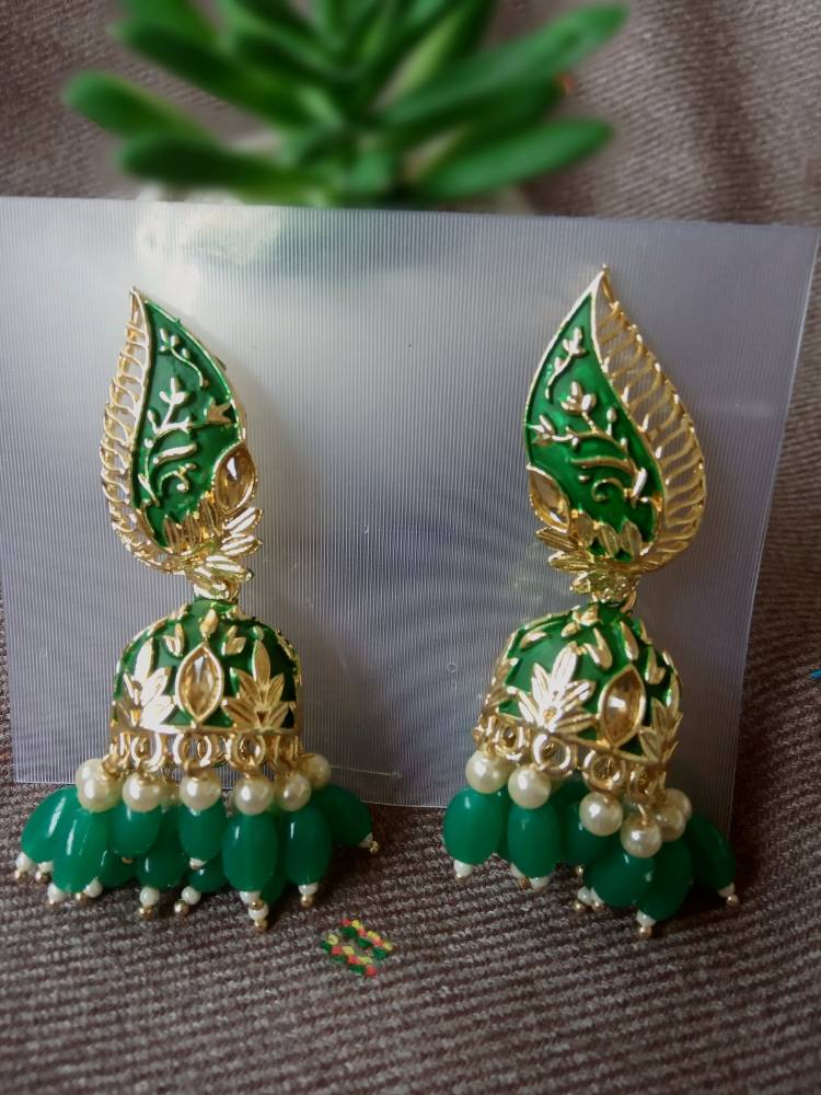 NIRJA GREEN JHUMKAS