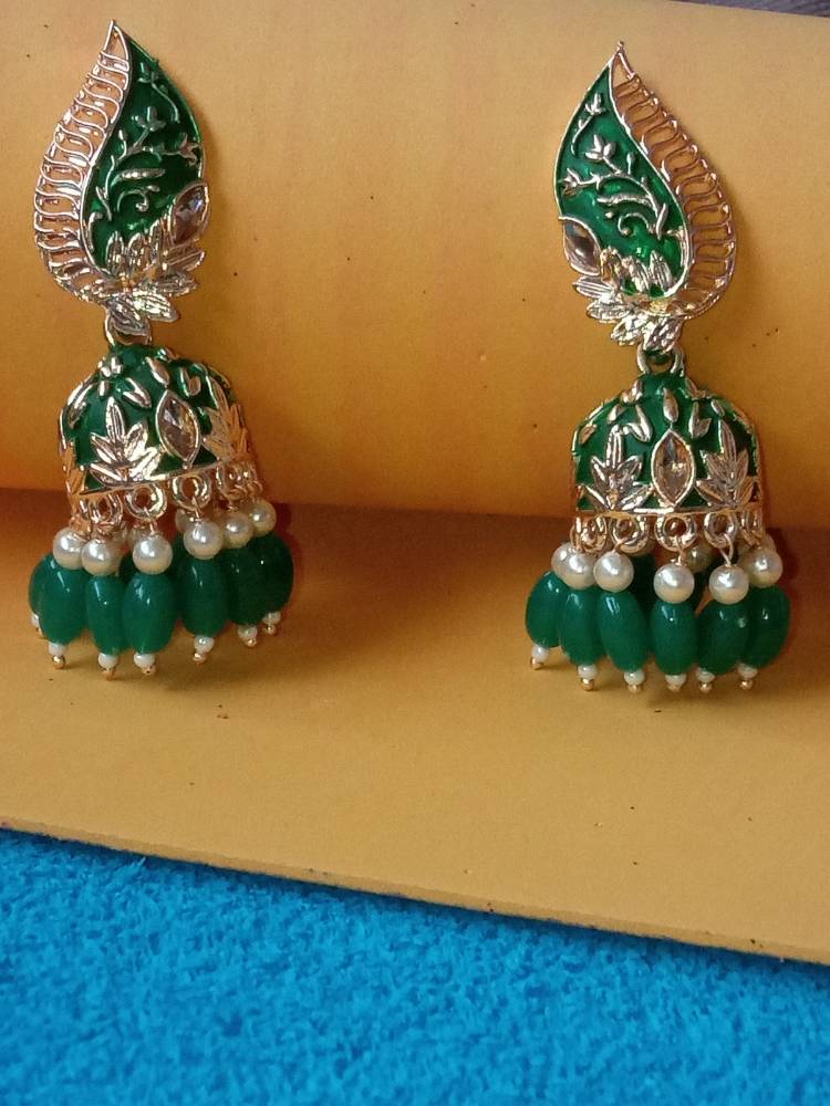 NIRJA GREEN JHUMKAS