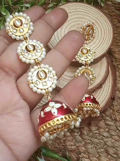 RESHMA RED LONG JHUMKAS
