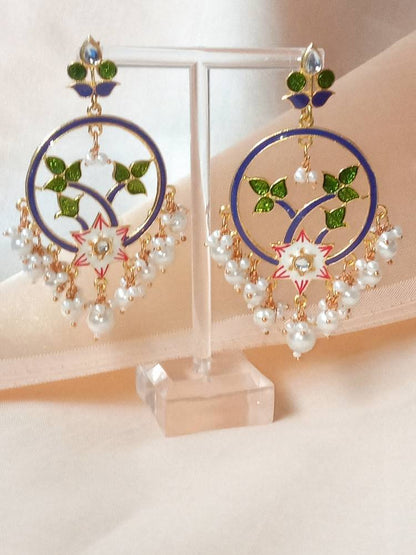 BAHAARAA PURPLE GREEN DANGLERS